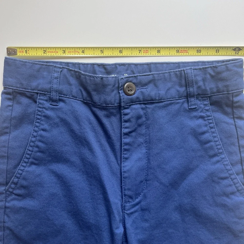 Old Navy Boy's Size 12 Slim Chino Shorts Blue Basic Preppy School